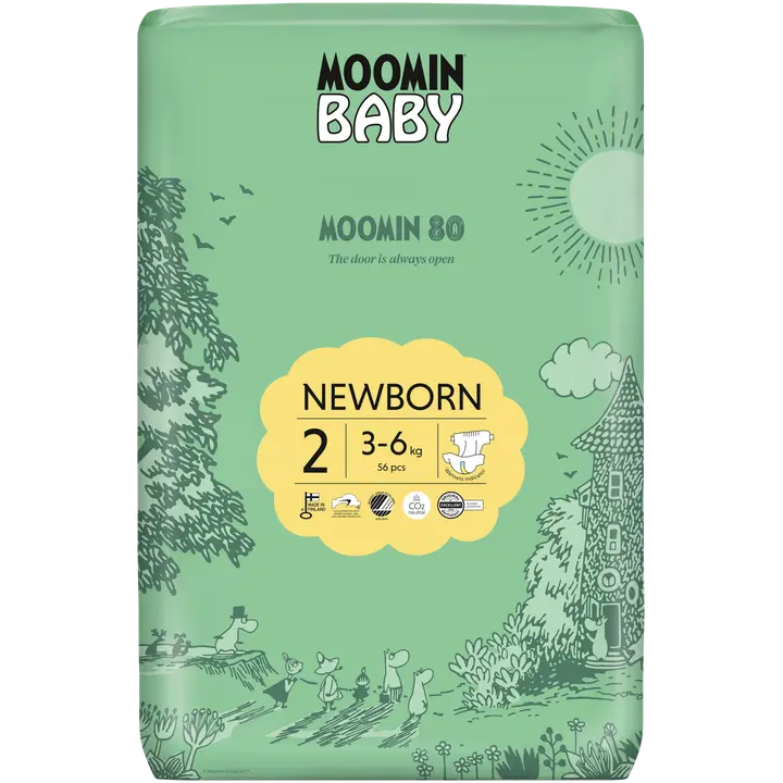 Moomin Baby Newborn teippivaippa 2 - 56 kpl 3-6 kg