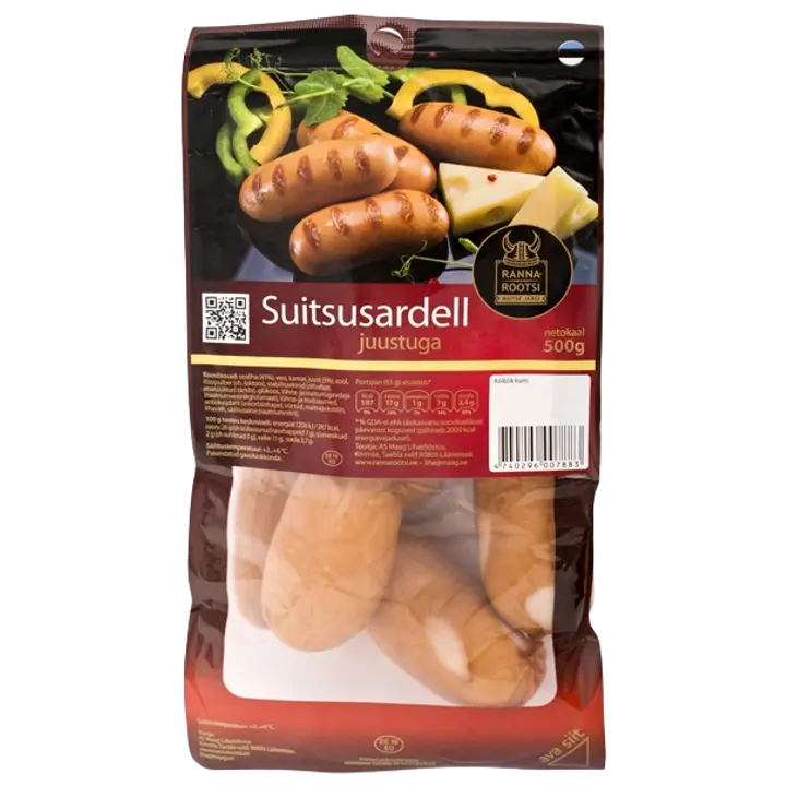 Rannarootsi Suitsusardell Juustuga 500G