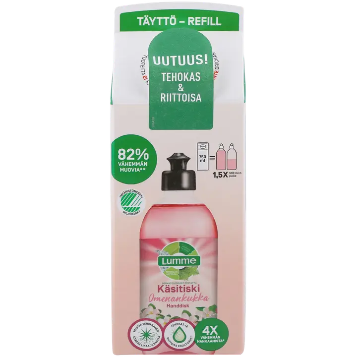 Lumme Omenankukka käsitiskiaine täyttöpakkaus 750ml