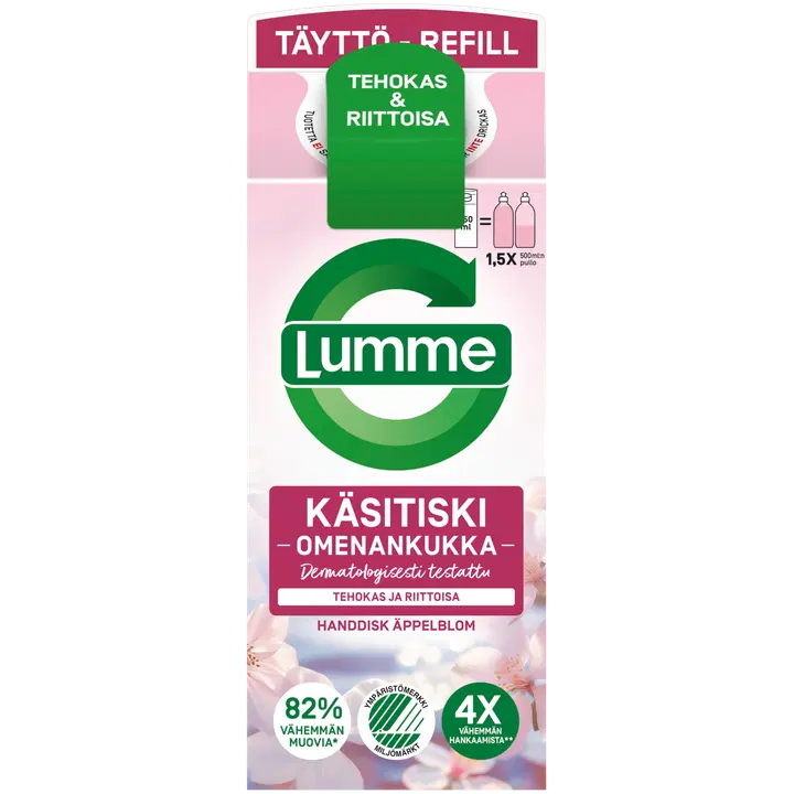 Lumme Käsitiskiaine täyttöpakkaus Omenankukka 750ml