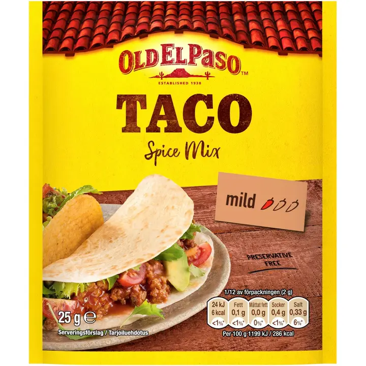 Old El Paso Taco Mausteseos Original 25g