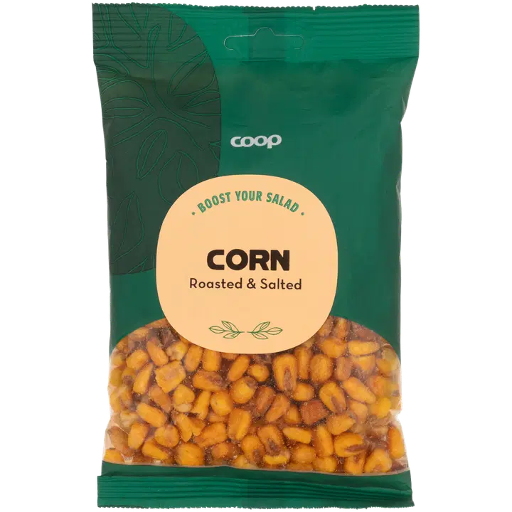 Coop salaattilisuke paahdetut ja suolatut maissinjyvät 150 g