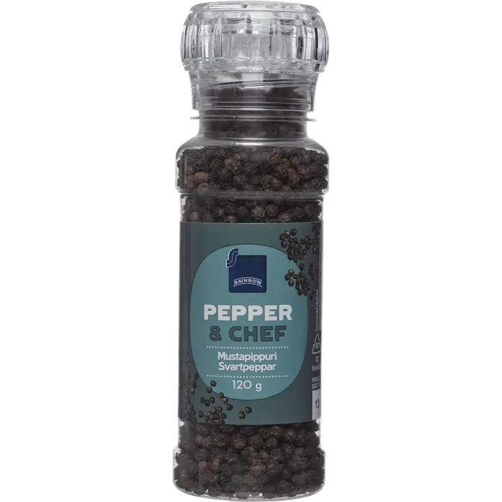 Rainbow 120g Pepper & Chef mustapippurimylly