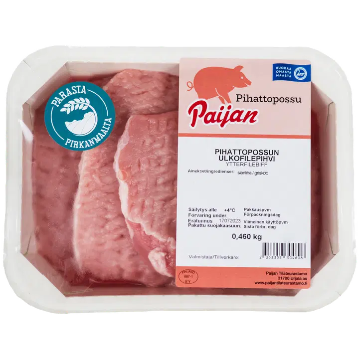 Paijan tilateurastamo porsaan ulkofilepihvi n. 500 g