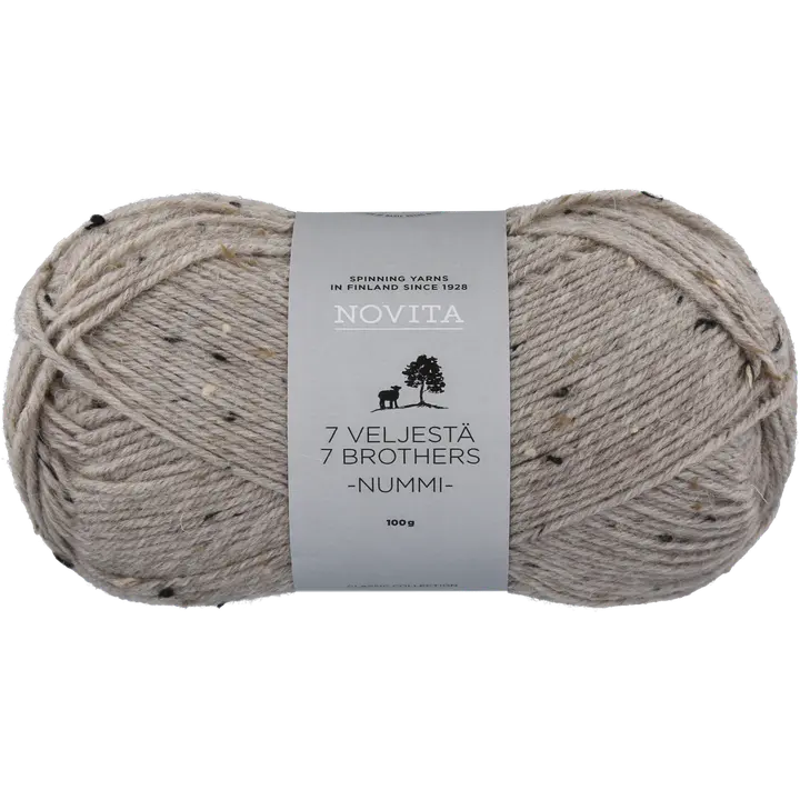 lõng 7 veljestä nummi pruun 100g