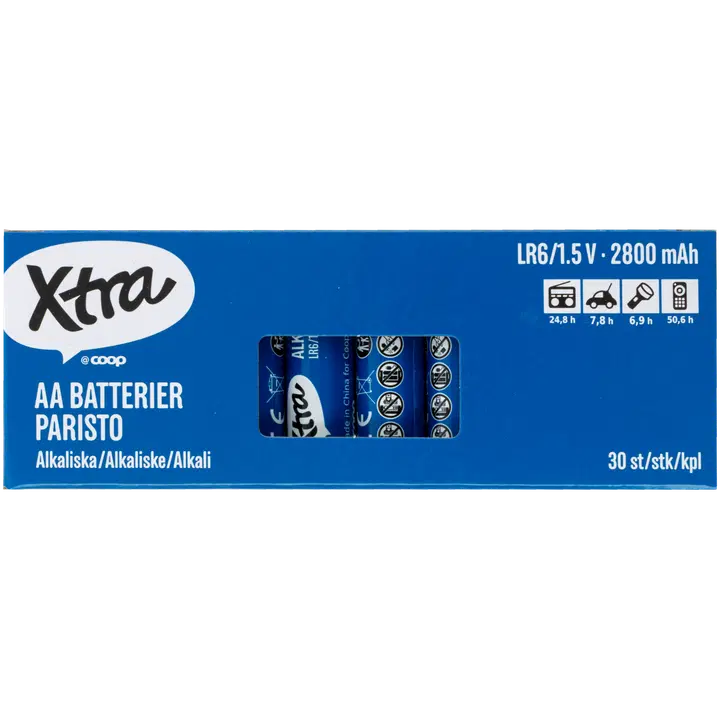 Xtra alkaliparisto AA/LR6 30 kpl