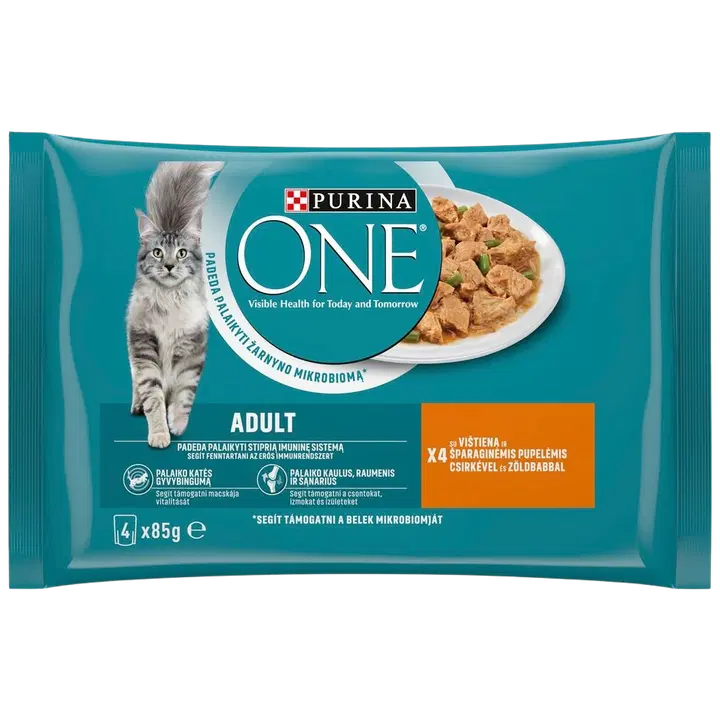 Purina One kiisueine Adult kana-roh.oad 4x85g