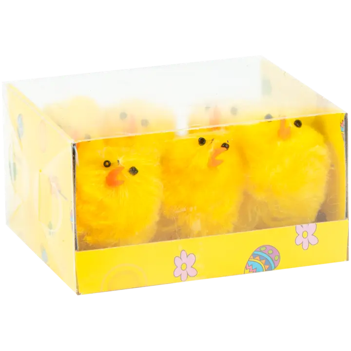 Pääsiäistipu keltainen 4,5 cm 6 kpl