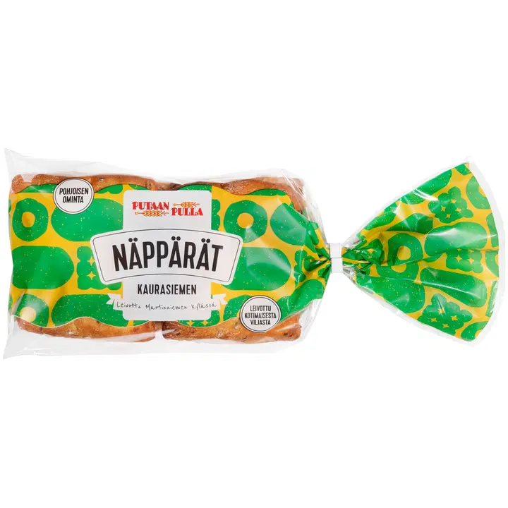 PutaanPulla Näppärät Kaurasiemen 4 kpl/250g halkaistu kaurasiemenpalaleipä