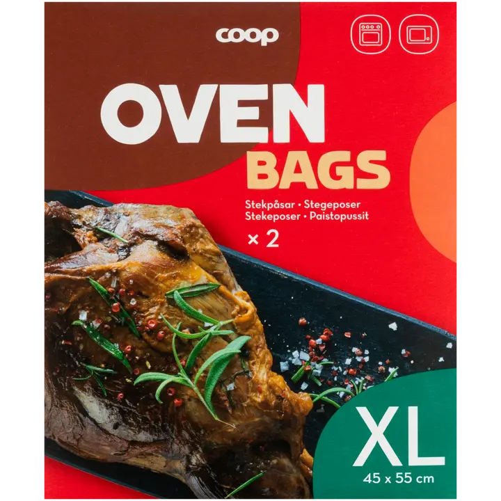 Coop paistopussit XL 45x55 cm 2 kpl