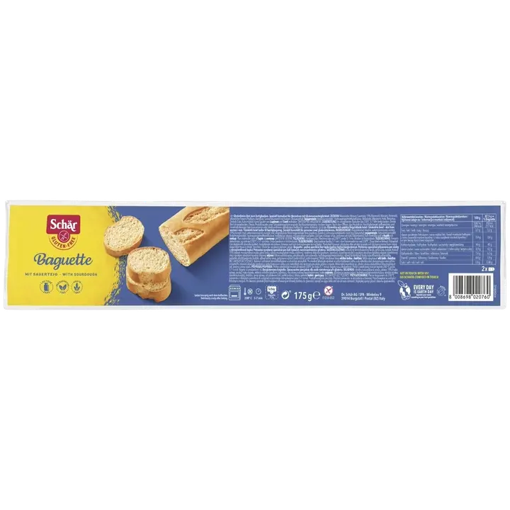 Schär 175g Baguette gluteeniton esipaistettu vaalea leipä