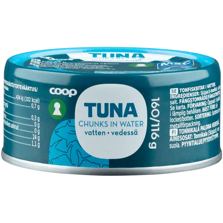 Coop tonnikala paloina vedessä MSC 160/116 g