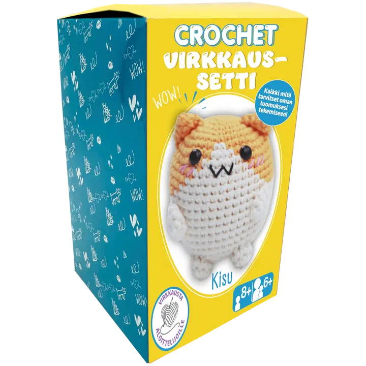 Virkkaussetti lajitelma, 3 eril.lajit.