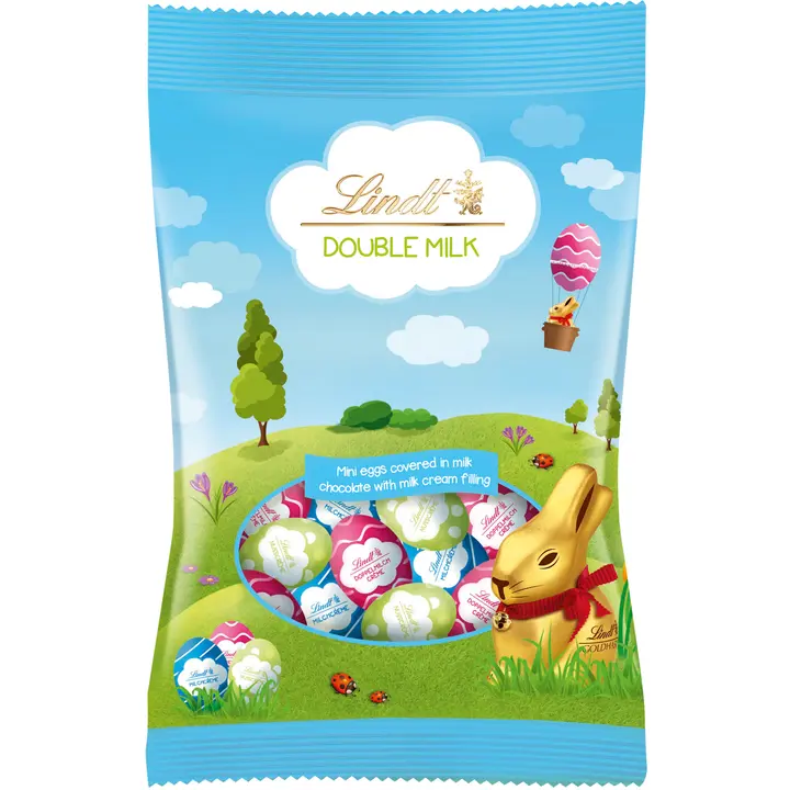 Lindt Pääsiäinen Minimunat Maitosuklaa maitotäyte 90g