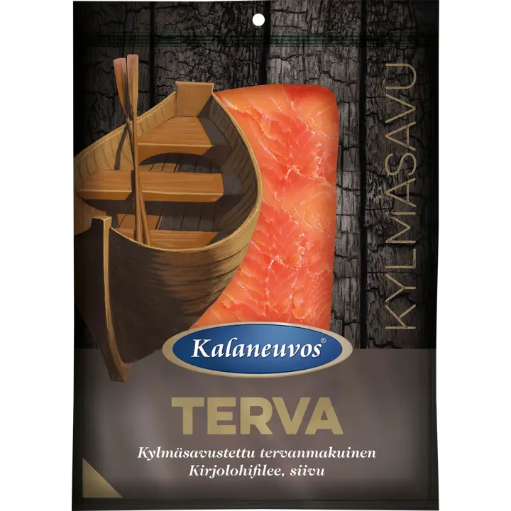 Kalaneuvos Kylmäsavukirjolohifileesiivu 100 g terva