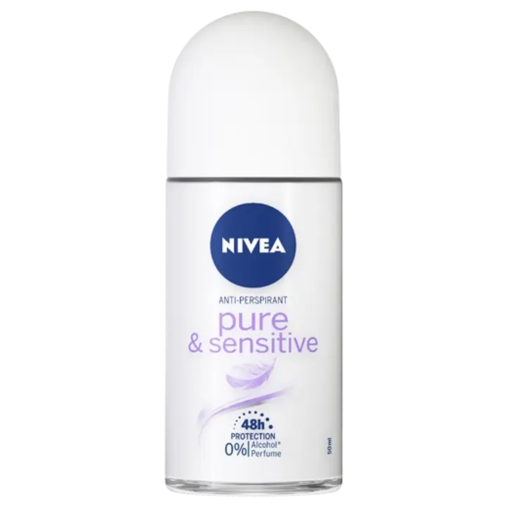NIVEA 50ml Pure & Sensitive Deo Roll-on -antiperspirantti