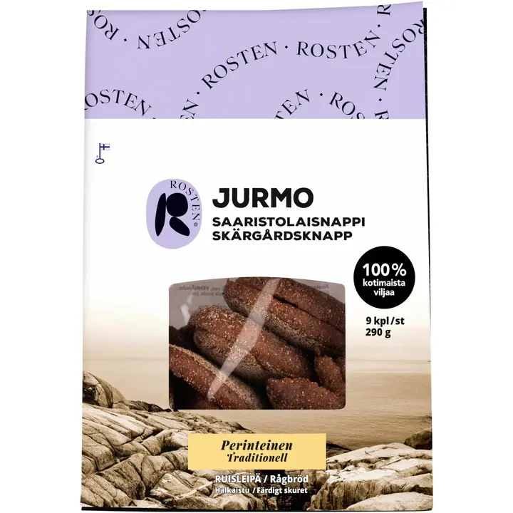 Leipomo Rosten Jurmo Saaristolaisnappi 9kpl 290g ruispalaleipä