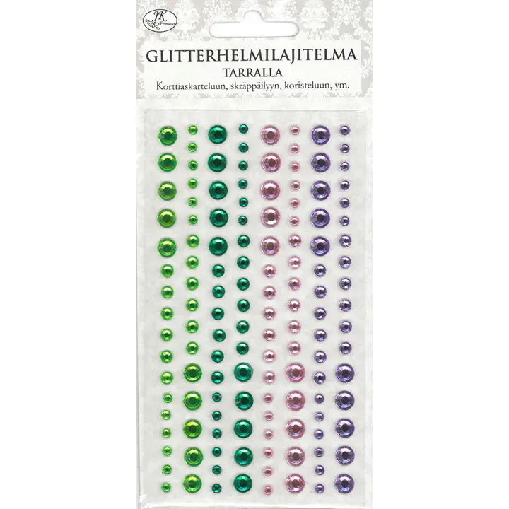 J.K. Primeco glitterhelmilajitelma tarralla