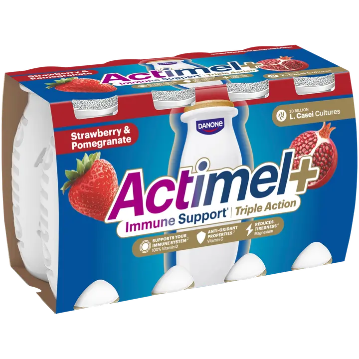 Danone Actimel Juotava jogurtti, mansikka-granaattiomena 8x100g