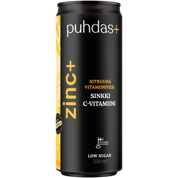 Puhdas+ Zinc+ vitamiinivesi sitruuna 330 ml