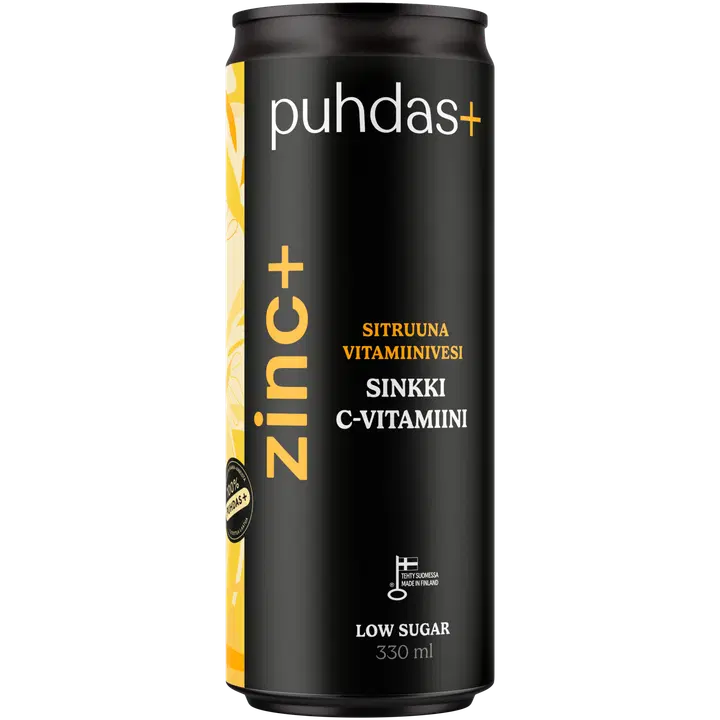Puhdas+ Zinc+ vitamiinivesi sitruuna 330 ml