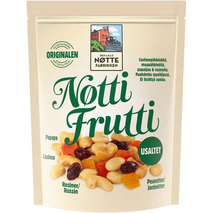 Den Lille Nøttefabrikken Nøtti Frutti Pähkinä-hedelmäsekoitus 400g