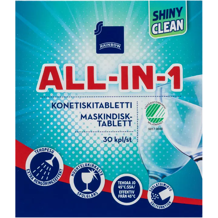 Rainbow All In One konetiskitabletti 30 kpl