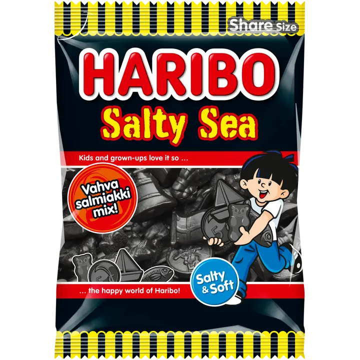 HARIBO Salty Sea 170g Salmiakkikarkkipussi