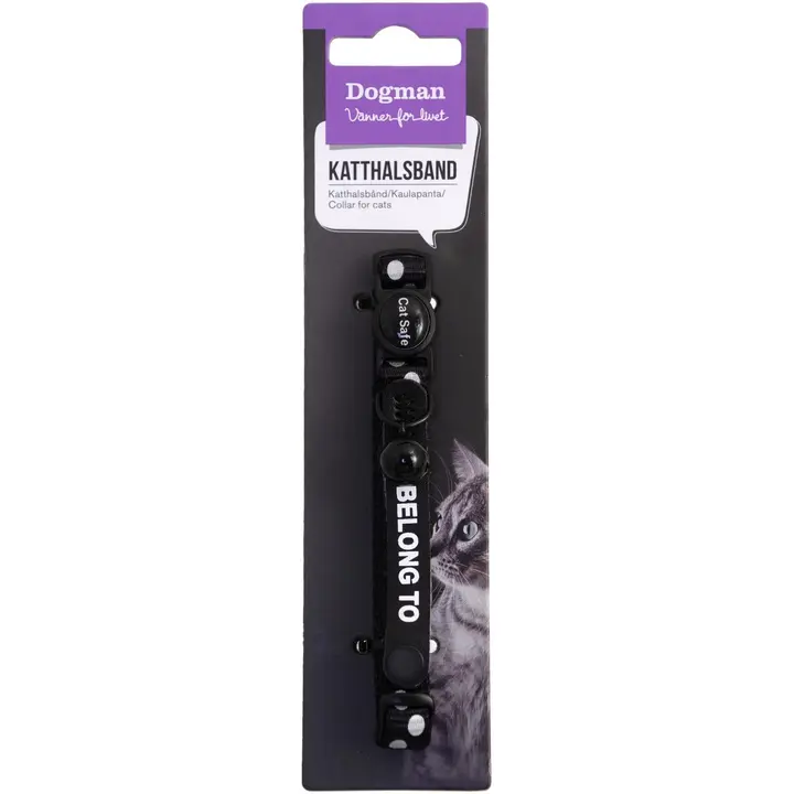 Dogman 10mmx21-30cm musta kissan kaulapanta
