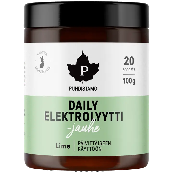 Puhdistamo Daily Elektrolyyttijauhe Lime 100 g