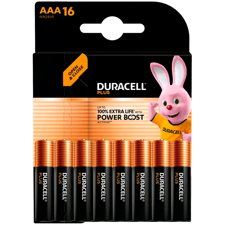 Duracell Plus paristo PowerBoost AAA 16KP