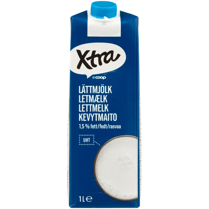 Xtra piim 1,5% UHT, 1l