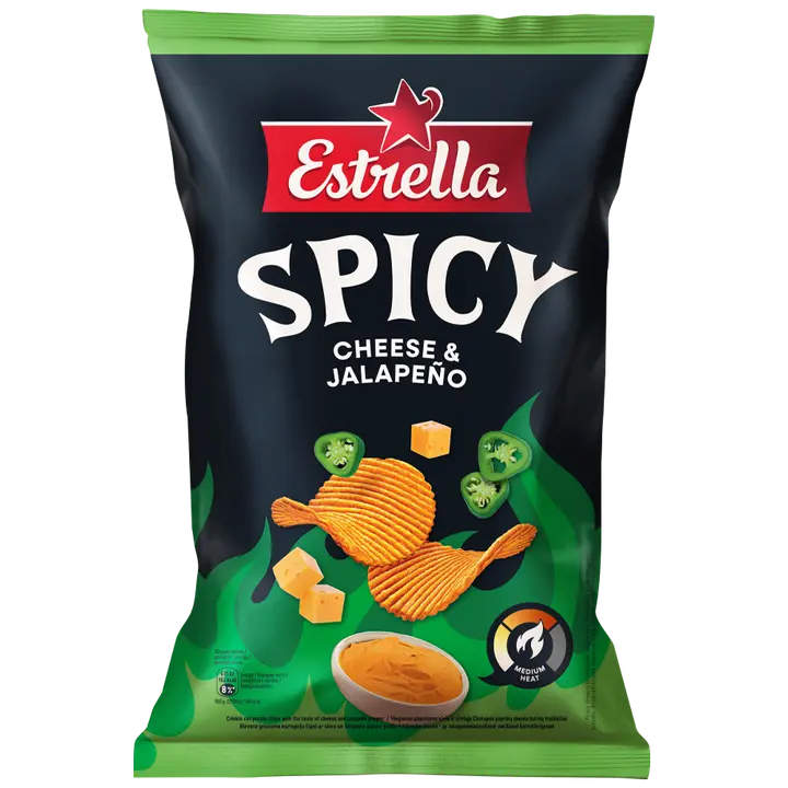 Estrella kartulikrõpsud vürtsika juustu-ja jalapenomaitselised 115g