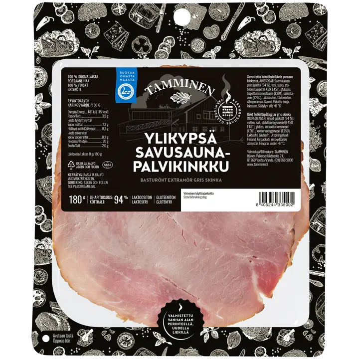 Tamminen ylikypsä savusaunapalvikinkku 180g