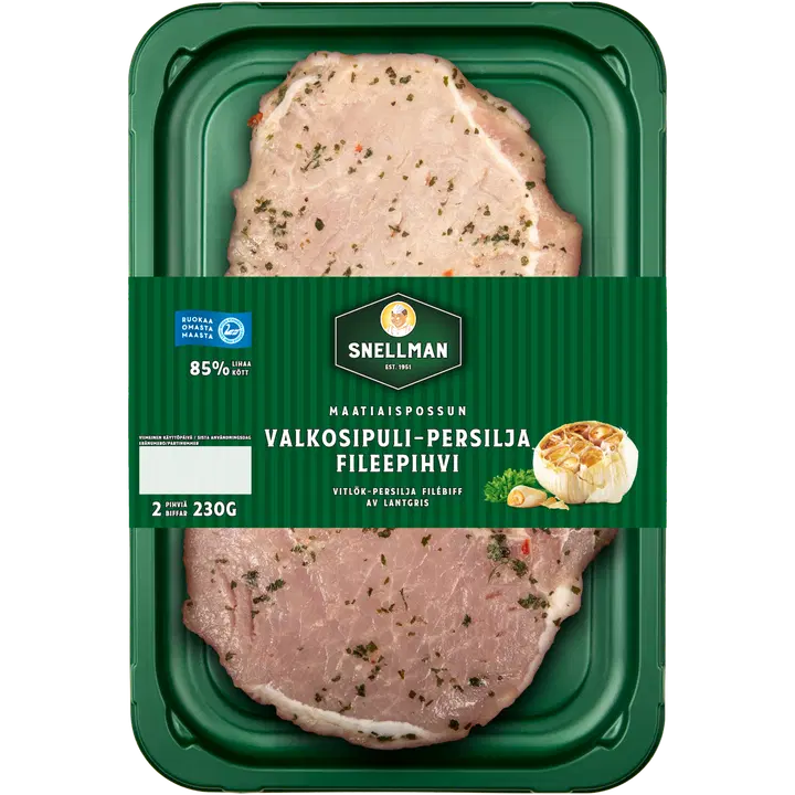 Snellman Maatiaispossun valkosipuli-persilja fileepihvi 2 kpl 230 g