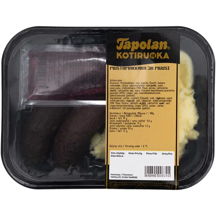 Tapola Mustamakkara ja muusi 440 g