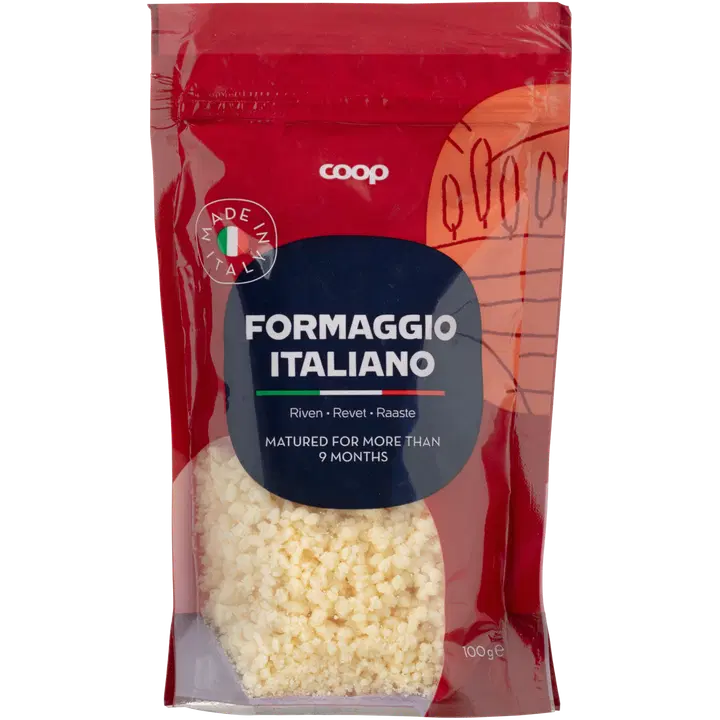 Coop Itaalia kõva juust, riivitud, 9 kuud 100 g