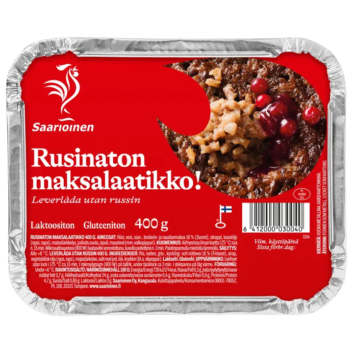 Saarioinen Maksalaatikko laktoositon/rusinaton 400g