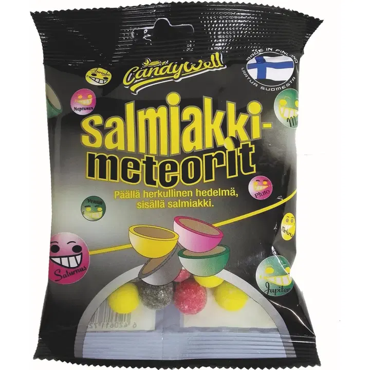 Candywell salmiakkimeteorit 130 g