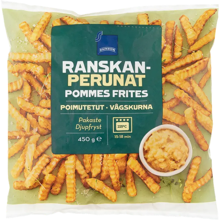 Rainbow poimutetut ranskanperunat 450 g pakaste