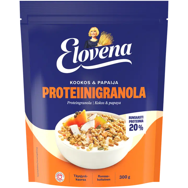 Elovena 300g kookos & papaija proteiinigranola
