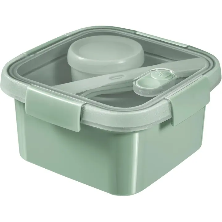 Curver mikroastia Eco lunch kit sq 1,1L vaaleanvihreä