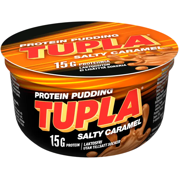 Maitokolmio TUPLA laktoositon suolaisen kinuskinmakuinen proteiinivanukas 150g