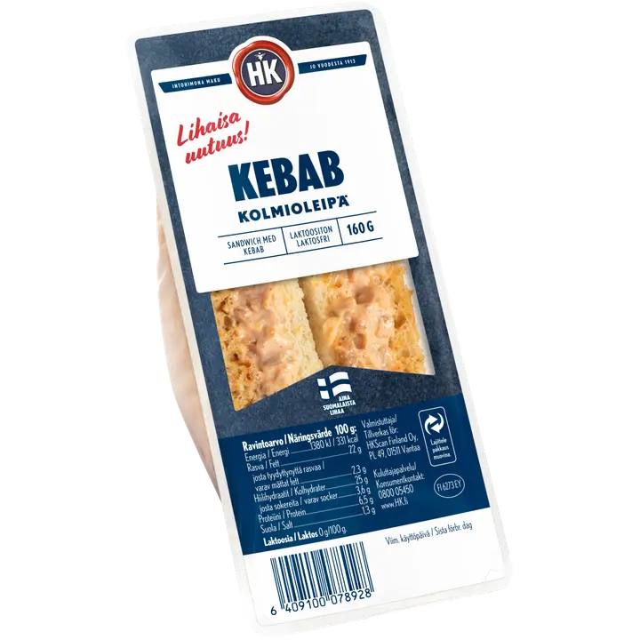 HK Kebab kolmioleipä 160g