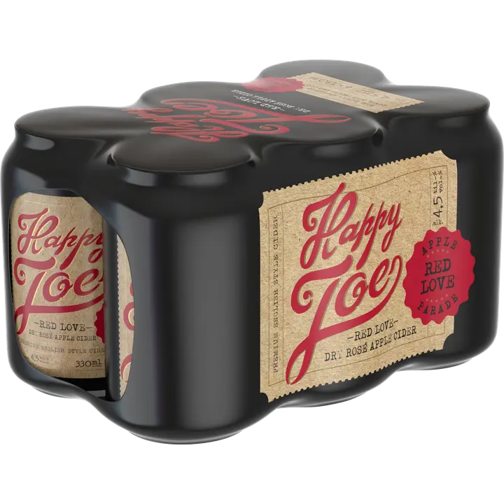 6 x Happy Joe Red Love rosé siideri 4,5% 0,33 l
