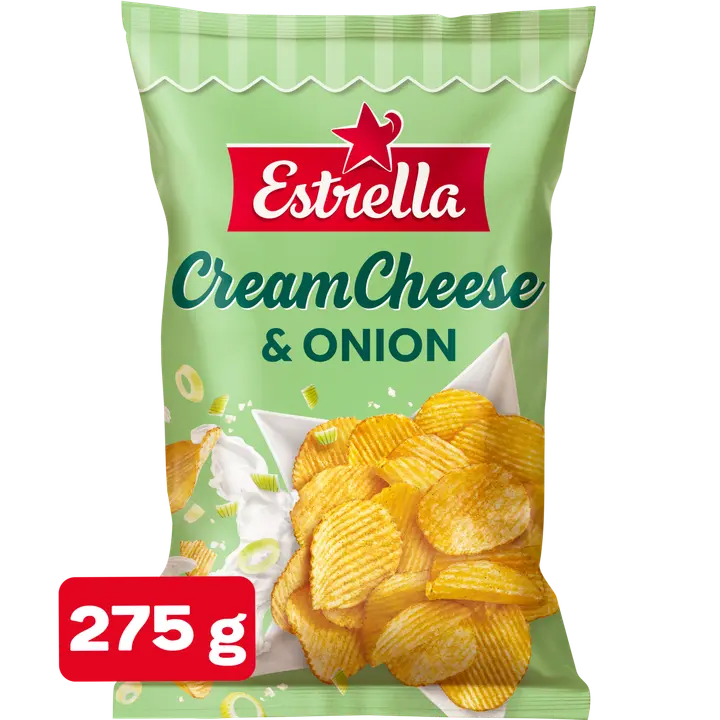 Estrella Cream Cheese & Onion sipsi 275g