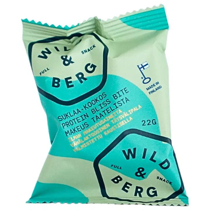 Wild&Berg proteiiniri bliss bite suklaa-kookos 22 g