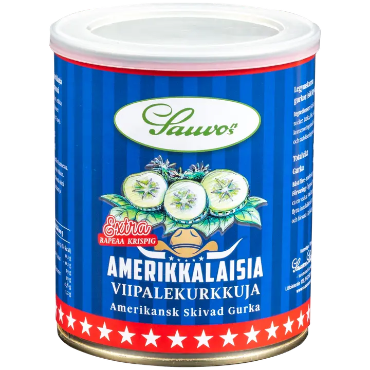 Sauvon Amerikkalaista viipalekurkkua makeassa mausteliemessä 850/460 g