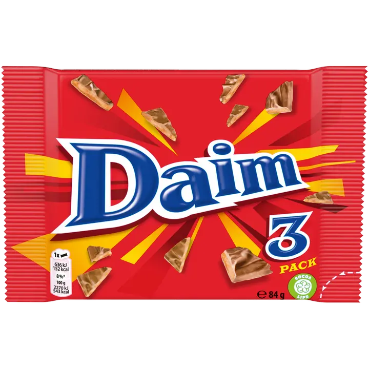Daim 3-pack suklaapatukka 84g (3x28g)
