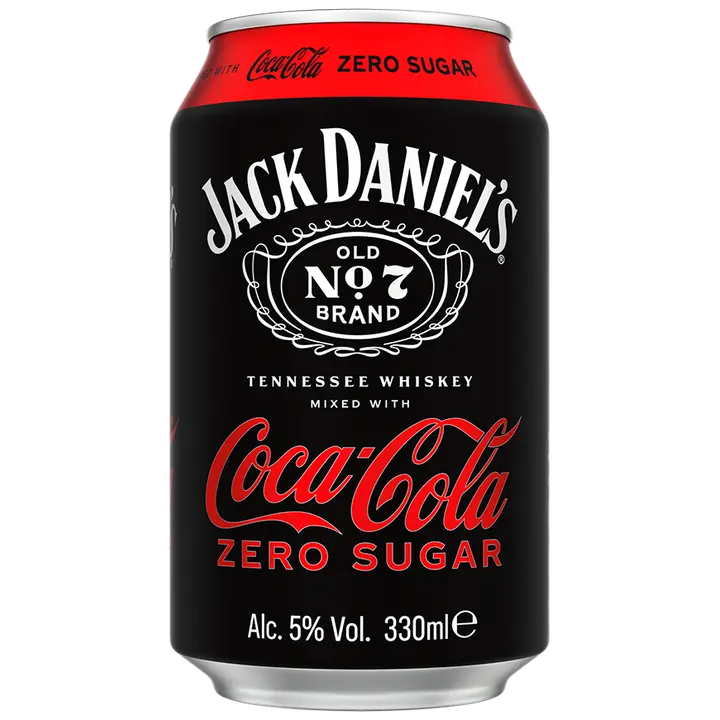 Jack Daniel&ca-Cola Zero suhkruvaba muu alkohoolne jook 5%vol 330ml